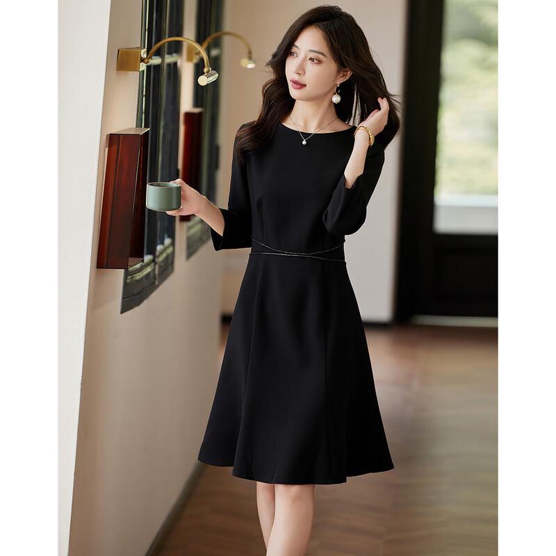 

Demana Quiet Luxury Commute Nine-Sleeve Fishtail Midi Dress 2XL