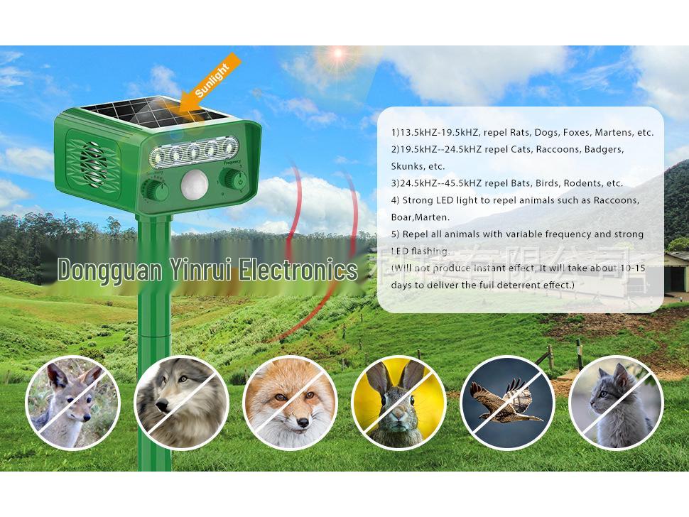 New Enhanced Multi-Animal Solar Pest Repeller for Mice, Snakes, Birds, Dogs, and Insects