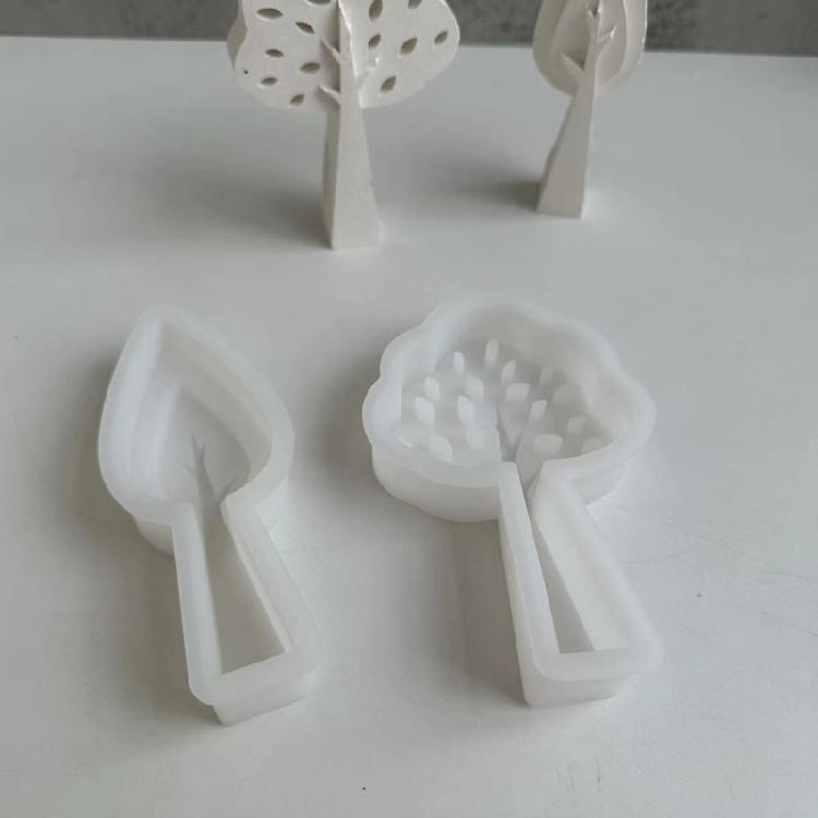 Gypsum Candle Silicone Molds for DIY Plasters Concrete Small Trees Resin Mould