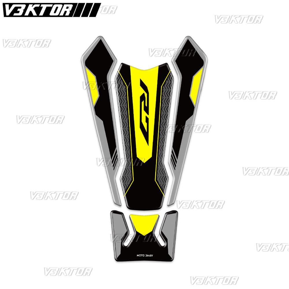 3D Resin Tank Pad Sticker Motorcycle Fuel Tank Protection Decal For R7 YZF R7 YZFR7 2021-2024 2023 2022