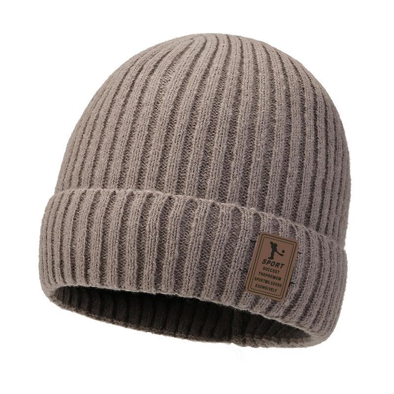 Hat Winter Cold Proof Knitted Hat Plus Velvet Thickened Warm Men's Wool Hat Cotton Hat Winter Riding Wind Proof Cold Hat