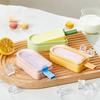 DIY Silicone Ice Cream Mold with Stick Lid Reusable Ice Cream Makers Dessert Ice Popsicle Mold Creativity Stackable Ice Pop Mold