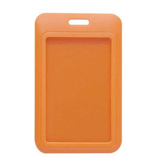 Sliding Badge Holder Vertical Hard Plastic Case Clear Card Protector Pouch for Office School ID Credit