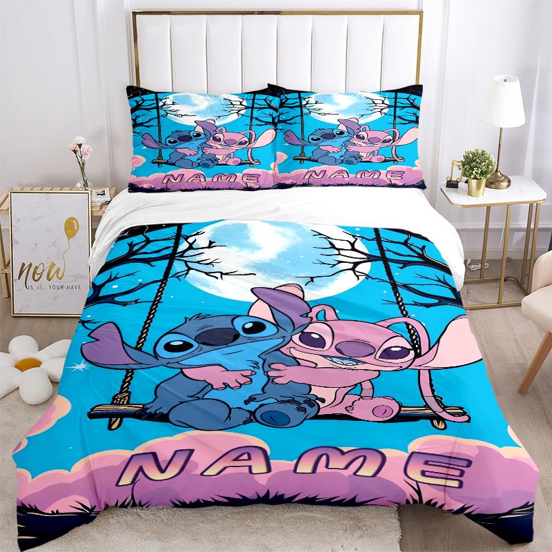 Custom Textile Stitch Adventure Bedding 3 Piece Set HD Print Duvet Cover Pillowcases for Teens Adult Bedroom Decoration