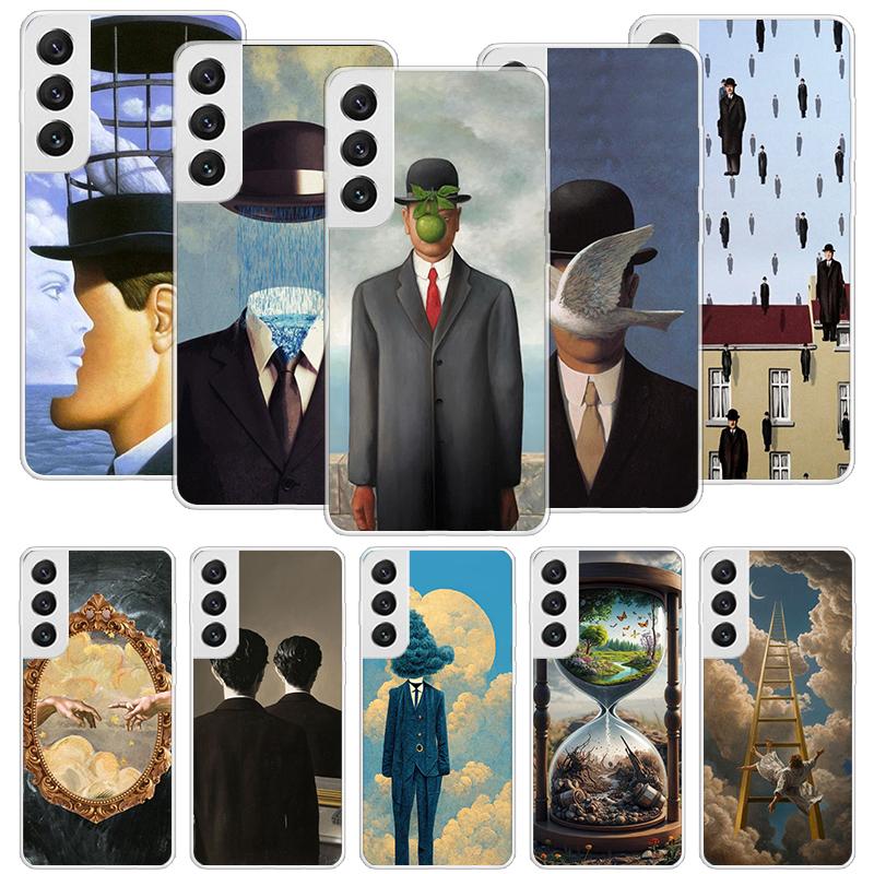 Rene Magritte Art Phone Case For Samsung Galaxy S26 Ultra S23 S24 S25 Edge S20 FE S21 S22 Plus Soft Print Shell Cover Fundas Gal