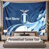 Custom Name Text Tapestry Lazio FC Personalized Polyester Wall Tapestry For Bedroom And Room
