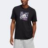 Adidas T-Shirt mit Rundhalsausschnitt und Buchstaben-Logo-Aufdruck für Herren, kurzärmelig, Schwarz, IB9427