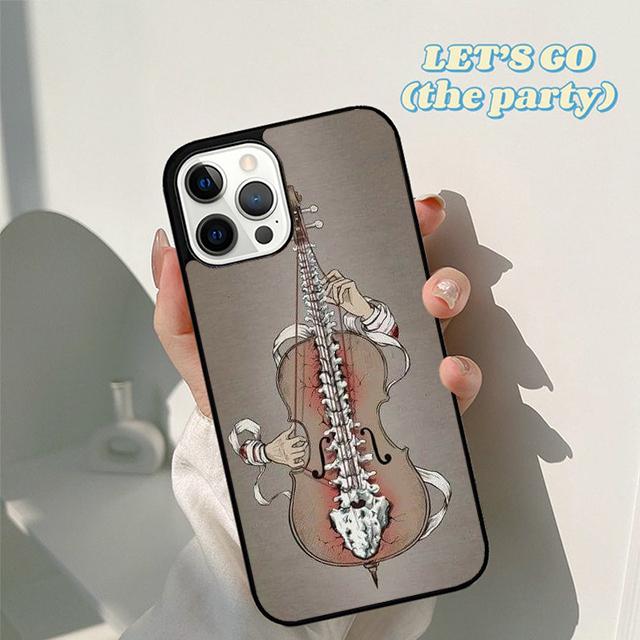 Autumu Gothic Girl Violin Watercolor Phone Case Cover for iPhone 17 Air 16 16e 15 12 11 13 14 Pro Max Plus Coque