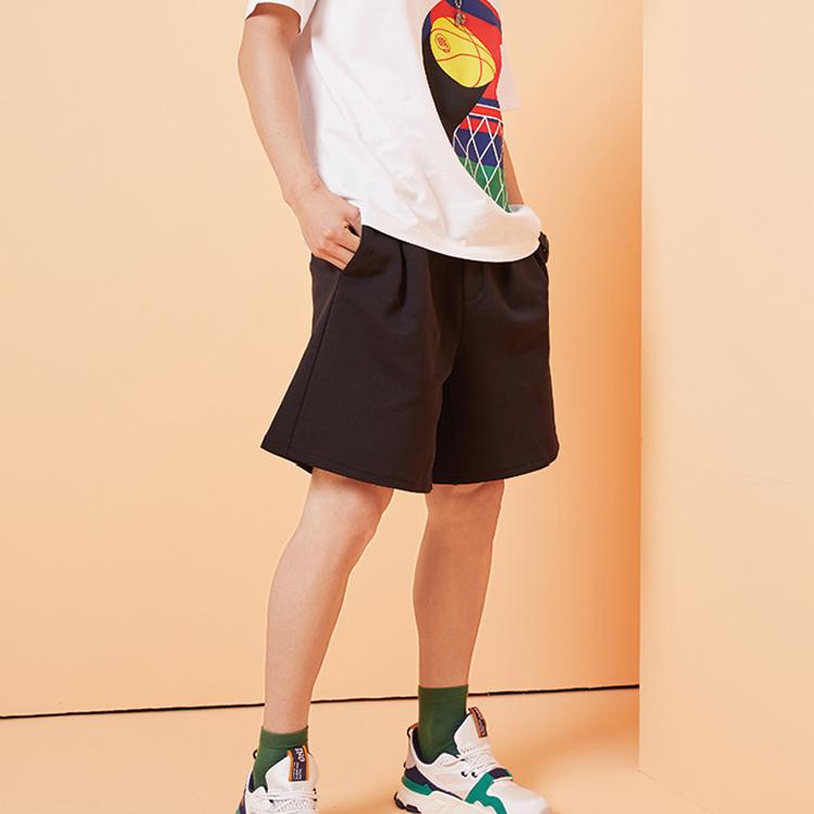 Li Ning Paris Fashion Week SS20 Loose Fit Shorts Men Shorts Black AKSQ143-3