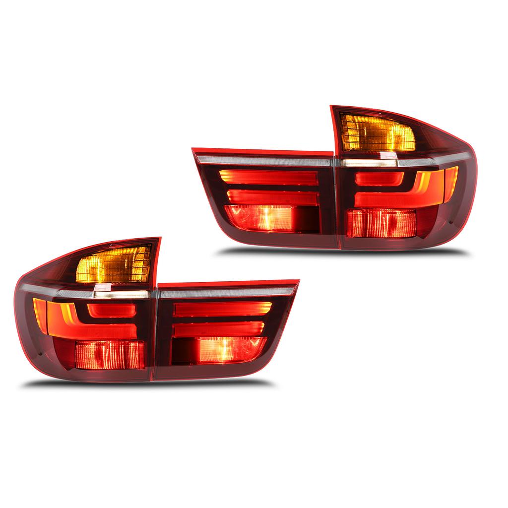 LCI   LED Tail Lights Rear Brake Turn Signal Running Reverse Fog Lamp Fit for X5 E70 X5M 2007 to 2013