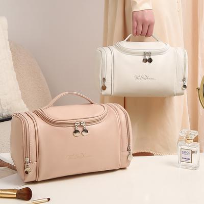 Bolsa de cosméticos de alto valor, bolsa de higiene portátil de viagem de grande capacidade, artigos de higiene pessoal à prova d'água, bolsa de armazenamento de cosméticos.