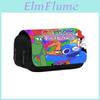 Rainbow Friends Nylon Pen Bag With Compartments For School Supplies And Office Use