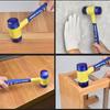 Rubber Hammer Double Face Glazing Window Nylon Hammer Integrated with Round Head Nonslip Handle Hand Tool Accessories