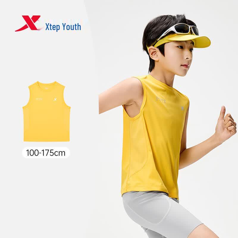 Xtep Kids' Performance Quick-Dry Sleeveless Training T-Shirt