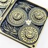 7-in-1 Rotating Dice Box Vintage Magic Spell Book with Dragon Relief Dice