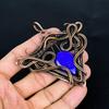 Lapis Lazuli Pendant Handmade Gemstone Jewelry, 999 Copper Wire Wrapped Pendant ,Unique Design Jewelry Pendant