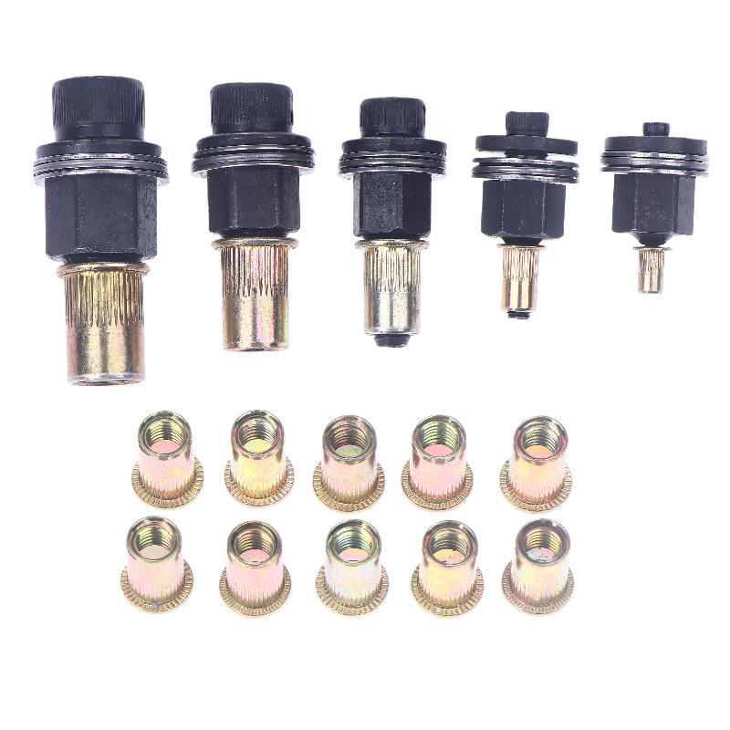 11-teiliges Hand-Nietmuttern-Montagewerkzeug-Set für M3 M4 M5 M6 M8 M10 M12 Muttern