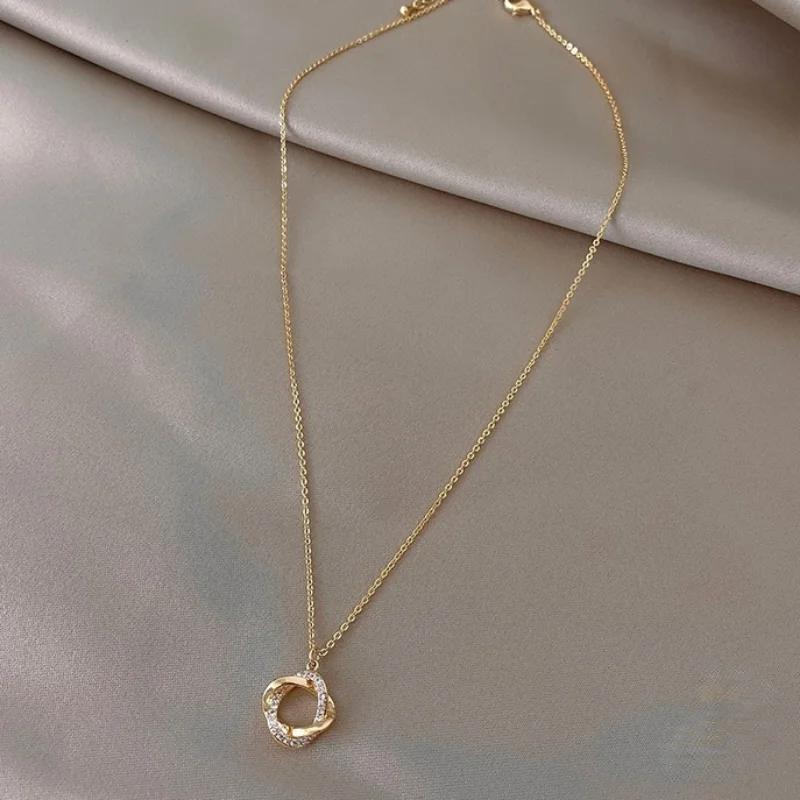Fashion Cross Rotating 925 Sterling Silver Pendant Chain 14k Gold Plated Necklace Gold Necklace for Women Fine Jewelry