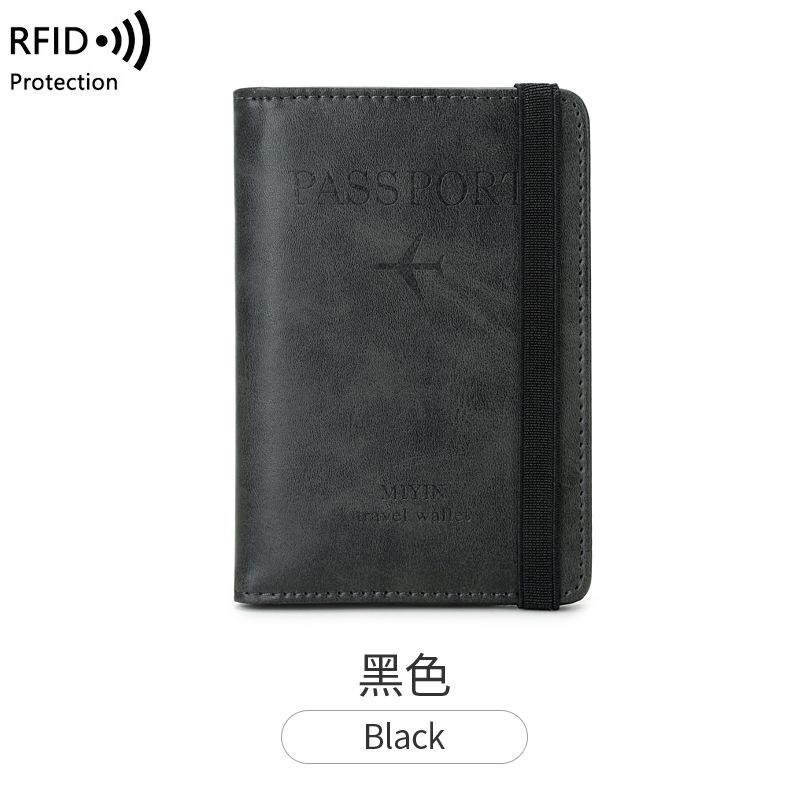 Passport bag Women's new elastic band vaccine card cover Document bag Multifunctional travel passport case