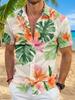 Sommer-Essential! Hawaiianisches tropisches Blumen-Kurzarmhemd, lässiger Strandstil