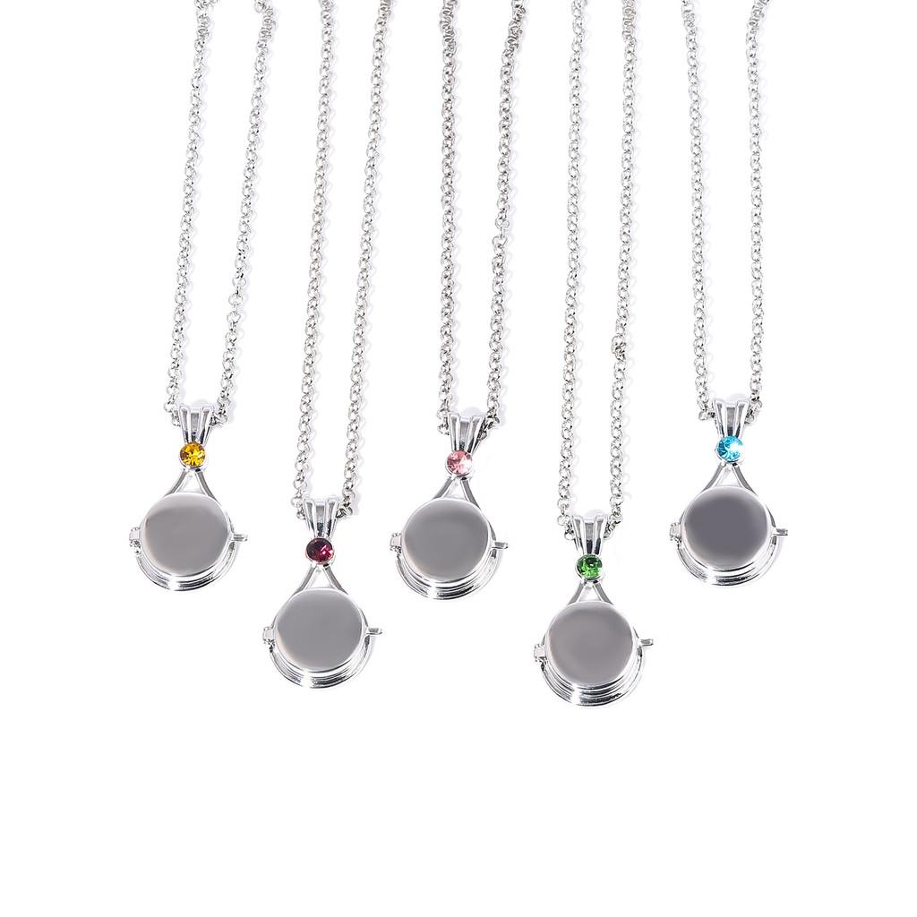 Footprints In H2o The Sand Simulated Diamond Gemstone Oval Pendant Necklace