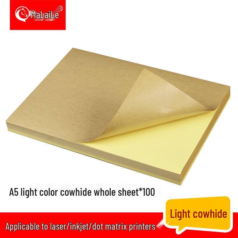 A4 Matte Self-Adhesive Printing Paper - 100 Sheets