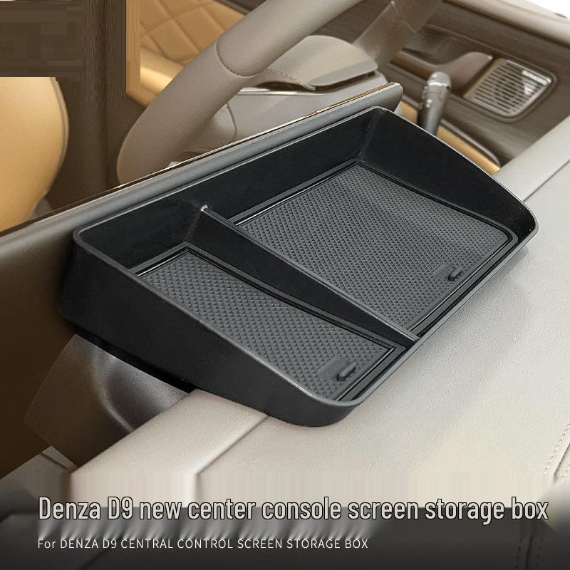 Denza D9 Center Console Screen Storage Box - Car Organizer & Interior Decor Modification