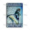 Artisian Girl Retro Metal Sign  Mermaid Vintage Tin Plate Wall Decor for Garage Bar Pub Club Hotel Kitchen Home  Decorative Plaq
