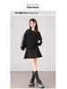 European & American Style Korean Pleated A-line Skirt with Belt - Anti-Exposure, Age-Reducing Short Umbrella Skirt.