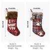 Christmas Socks Pet Plaid Gift Bag Alphabet Socks, Alphabet