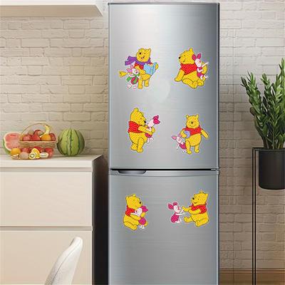 6 Stück/Set Diamantmalerei-Magnete für den Kühlschrank Diamond Art Kühlschrankmagnete für Erwachsene Diamond Art Kühlschrankmagnet-Sets