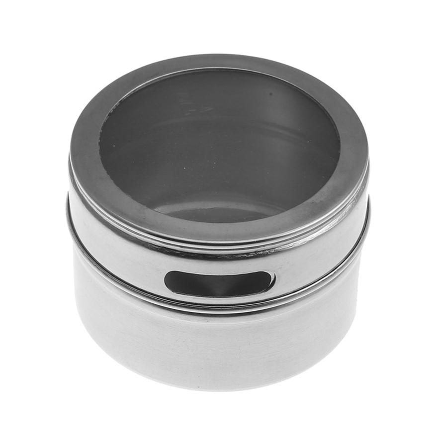 

Stainless Steel Spice Jars with Sealed Lids Kitchen Countertop Storage Containers for Salt Pepper Seasonings Organization One Size