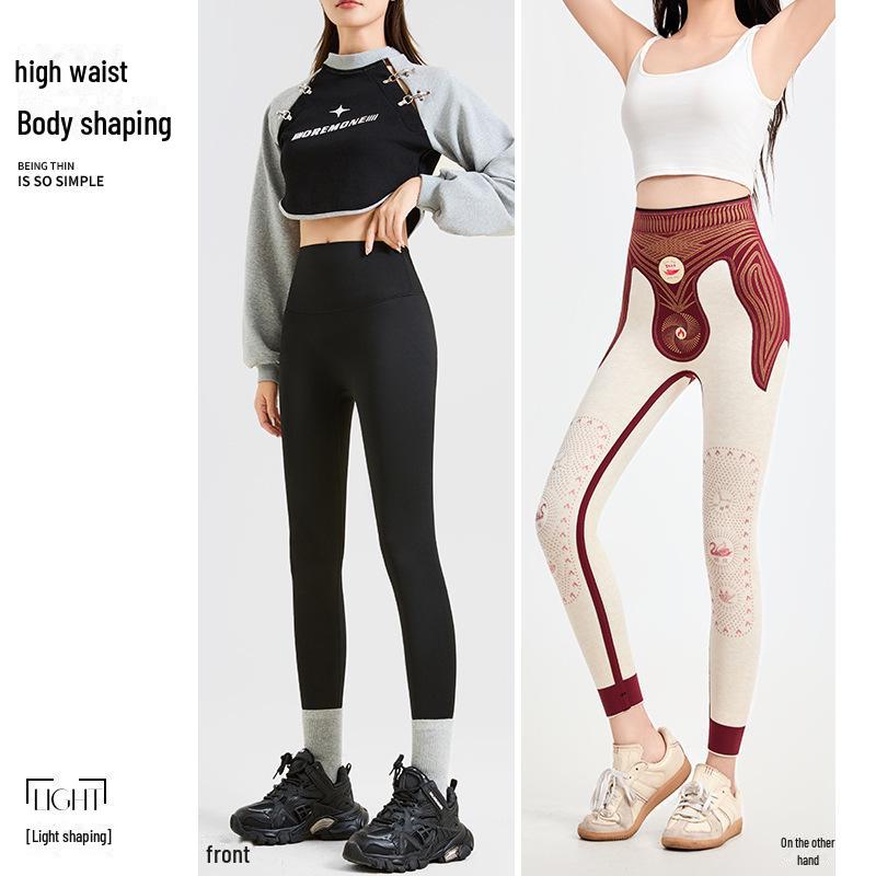 "Free Shipping: Velvet Barbie Bandage Pants - Autumn/Winter Warmth with Shaping Shark Design"