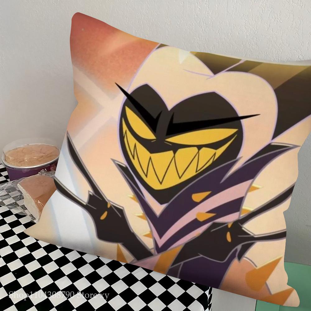 1pc Hazbin Pillow Case Square Bedroom Sofa Leisure Comfort Cushion Car Living Room Home Decoration