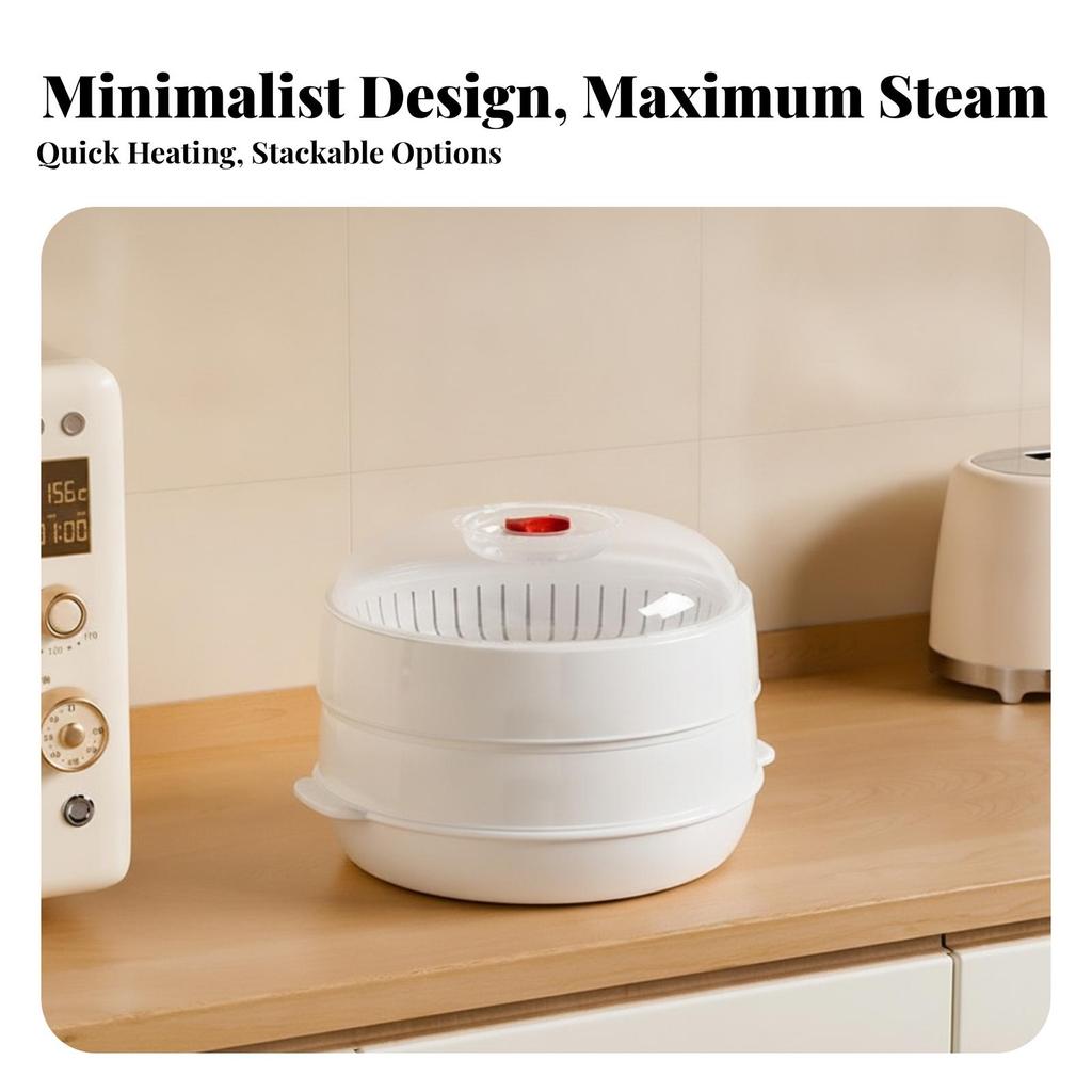 Microwave Steamer Dishwasher-Safe Cookware Lightweight for Kitchen