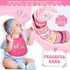 HooLing 24 Pcs Toddler Bibs Waterproof Baby Cotton Soft Girl Drool Bibs Feeding Kindergarten Welfare Home Newborn Party