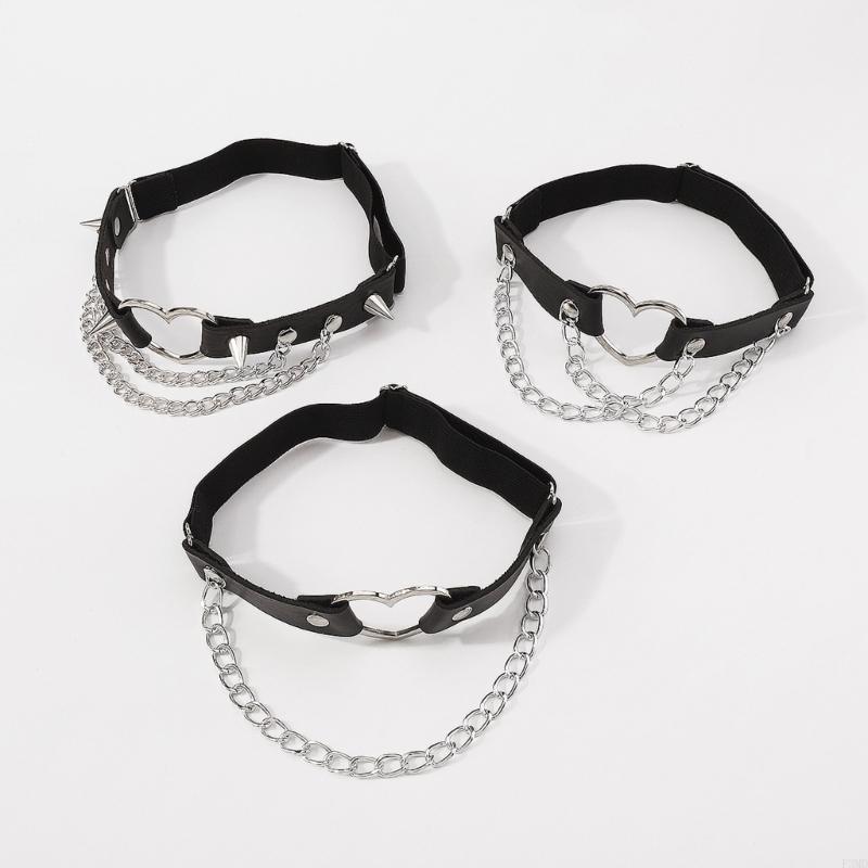 Modern Heart Hollowed Leg Chain Leg Jewelry for Music Festival and Night Party F3MD