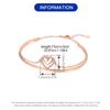 New 925 Silver Rose Gold Double-layer Heart Bracelet Chain Link Women Bracelet Birthday Festival Jewelry Gifts