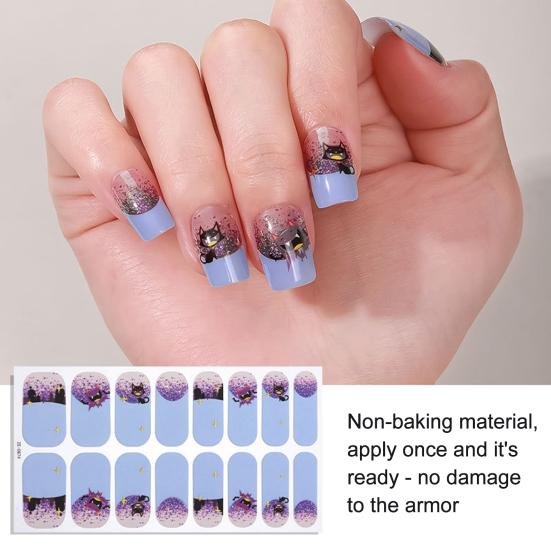 Festival Nail Wraps Halloween Glow-in-the-Dark Stickers, Gothic Spider Web Ghost Manicure Party Accessories Decoration Decals, Art for Women