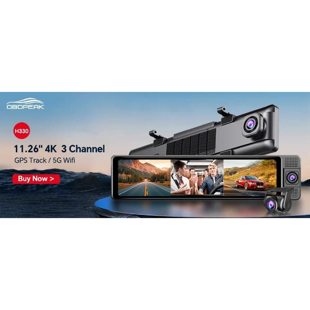 4K Dash Cam 4-Channel Record 1080P ADAS BSD Car DVR WIFI APP Rear View Mirror Auto Video Recorder Camera Ultra HD 24H Parking