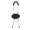 Leichter Vierbeiniger Gehstockhocker aus Aluminiumlegierung mit rutschfester Sitzfläche für ältere Menschen - Gehhilfe und Rollator in einem.