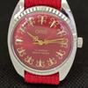 VINTAGE ORIS WINDING SWISS REFURBISHED MENS WRIST RED WATCH 558c-a297202-1