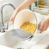 Practical Kitchen Accessory for Home Silicone Pot Edge Strainer, Clip-on Colander Pasta Vegetables, Easy Pouring Liquid Drainer Non Slip with