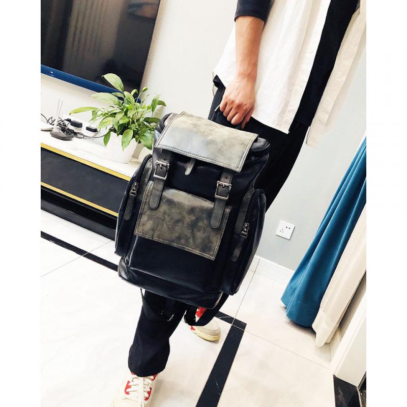 Backpack Men's Cowhide Backpack Large Capacity Fashion Trend Computer Bag Travel Bag Casual Soft Leather School Bag Trend