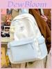 Cute Ice Cream Colorful Nylon School Backpack With Design For Middle School Students