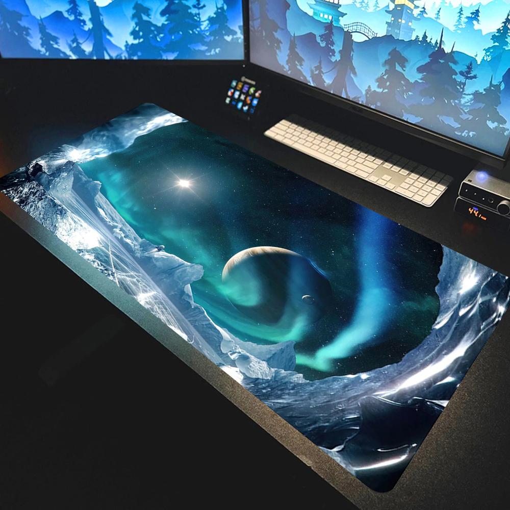 Blue Sky Landscape Large Nonslip Mousepad Gaming Office Accessor Scenery Mouse Pad Desk Mat Mousepad Large Abstract Mouse Pad