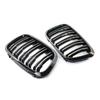 2PCS Gloss Front Twin Bar Grille Grill For BMW 3 Series E46 1999-2001 4 Door US