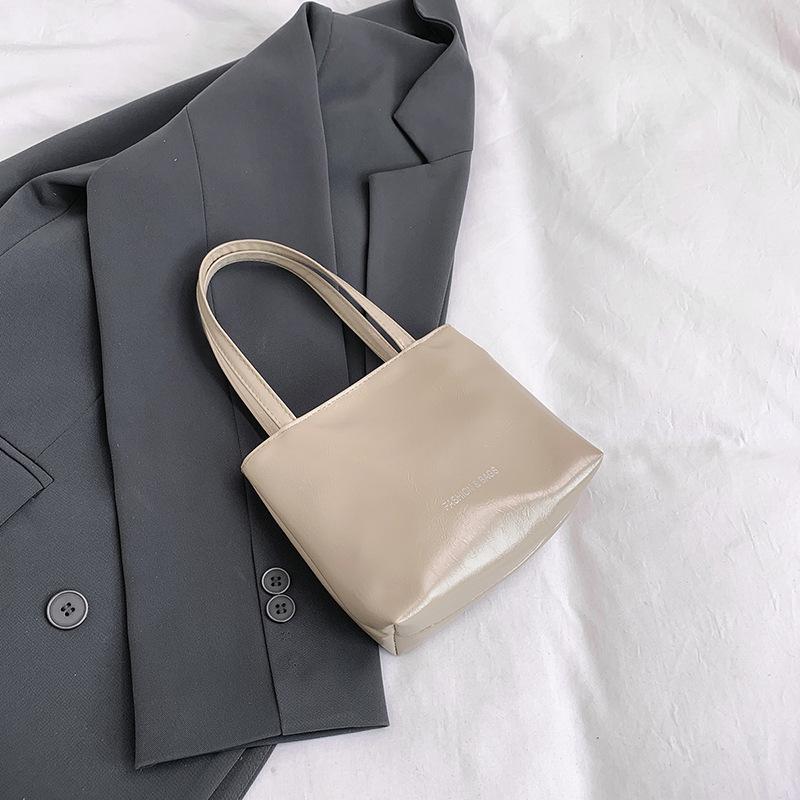 New Niche Tote Bag Summer Simple and Versatile Solid Color Simple Hand Bag Casual Commute