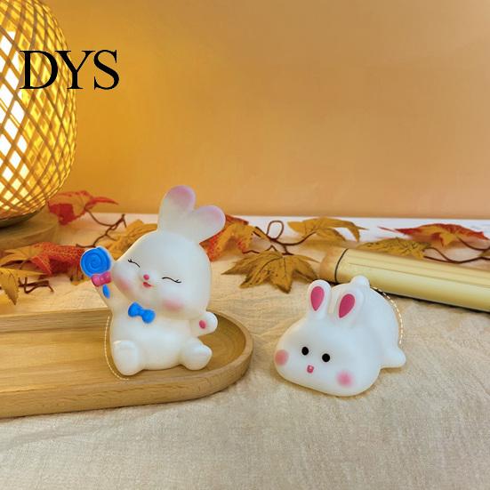Cute Room Decor Accessories Bunny Night Light, Cartoon Rabbit Nursery Battery Operated Table Lamp, Birthday Gift for Kids Kawaii Animal Lamp with Warm