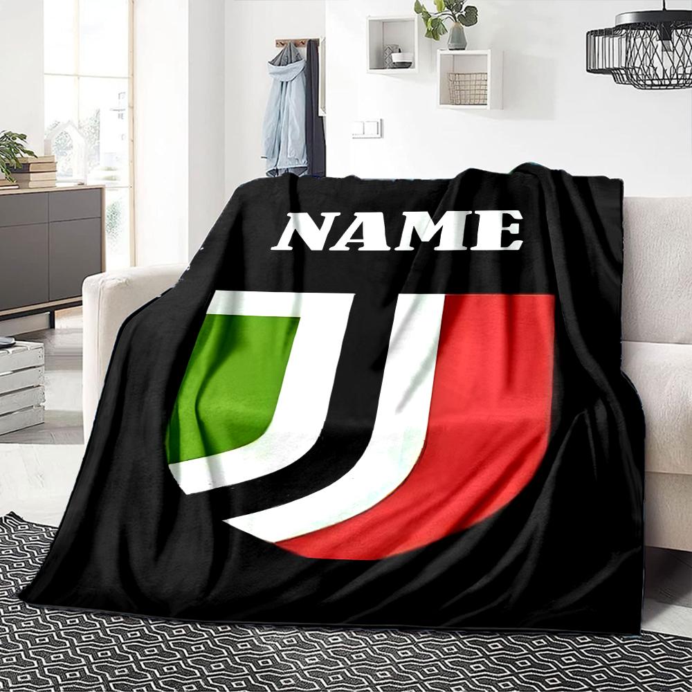Custom Name AC Milan Crest Blanket for Couch & Bed, Plush Cozy Fuzzy Blanket Super Soft & Warm Blankets for Fall and Winter. 0908274